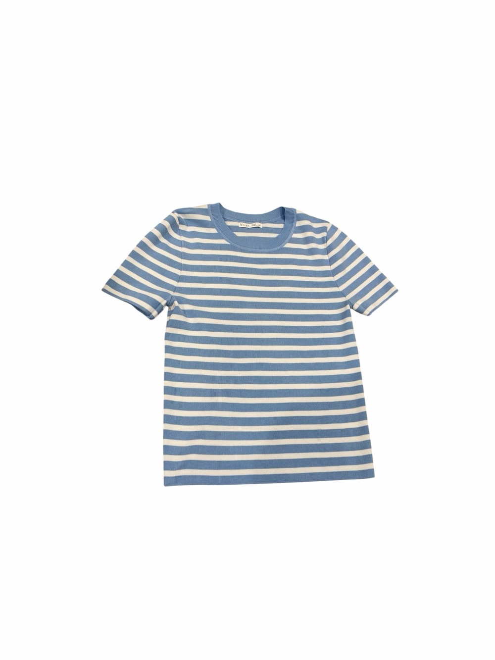 BeCool Blue and White Striped Short Sleeve Tee